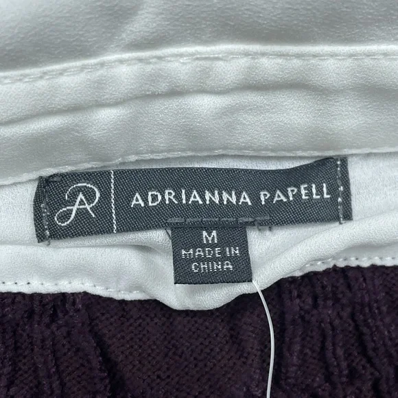 Adrianna Papell Women's M Sweater Vest Purple Viscose Blend e0006 - Picture 2 of 8